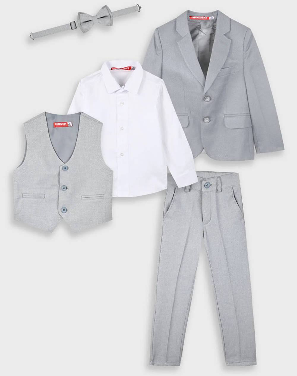 Energiers Set Jacket+Pants+Vest+Bow Tie+Shirt Kids Boy Clothes Sets Gray Cotton,Synthetic 42 225193 0 013 Male Sets
