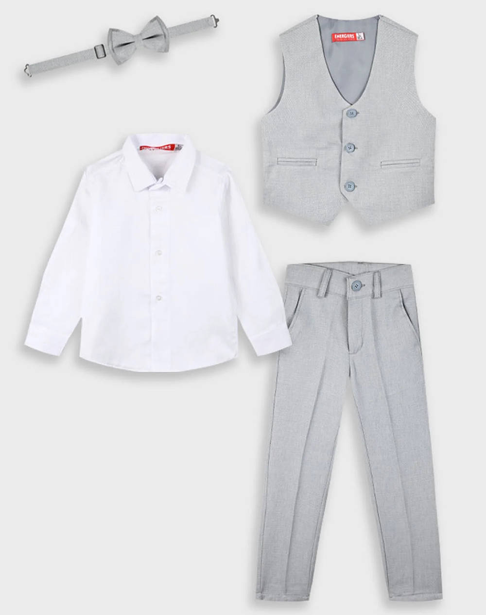 Energiers Set Pants+Vest+ Bow Tie +Shirt Kids Boy Clothes Sets Gray Cotton,Synthetic 43 225094 0 013 Male Sets