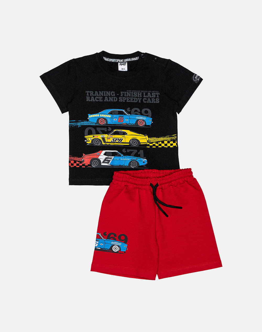 Sprint Set Baby Boy Kids Boy Sportswear Sets Black Cotton 251 1004 S200 Male Sets Black