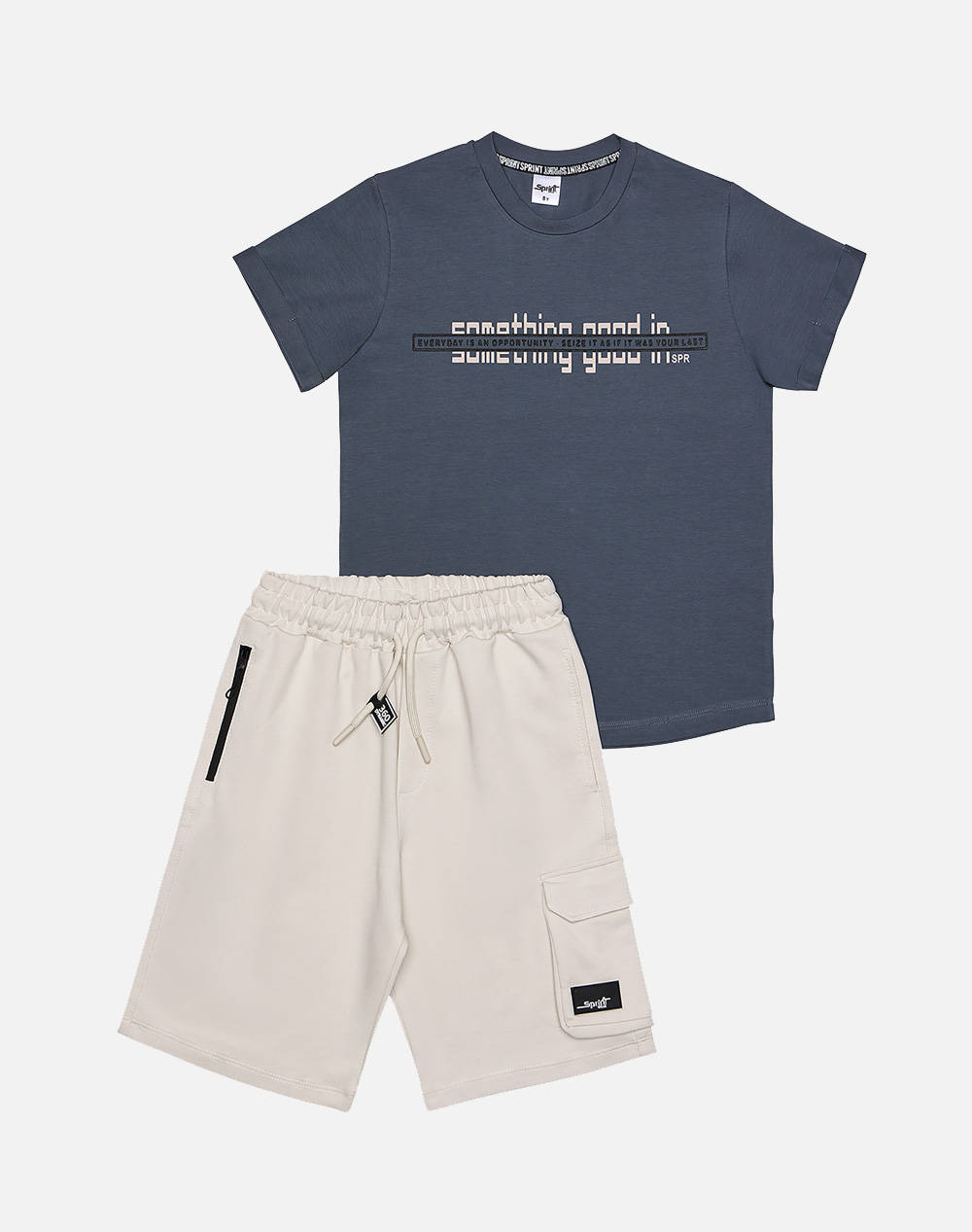 Sprint Set Junior Boy Kids Boy Sportswear Sets Gray Cotton 251 3015 S329 Male Sets