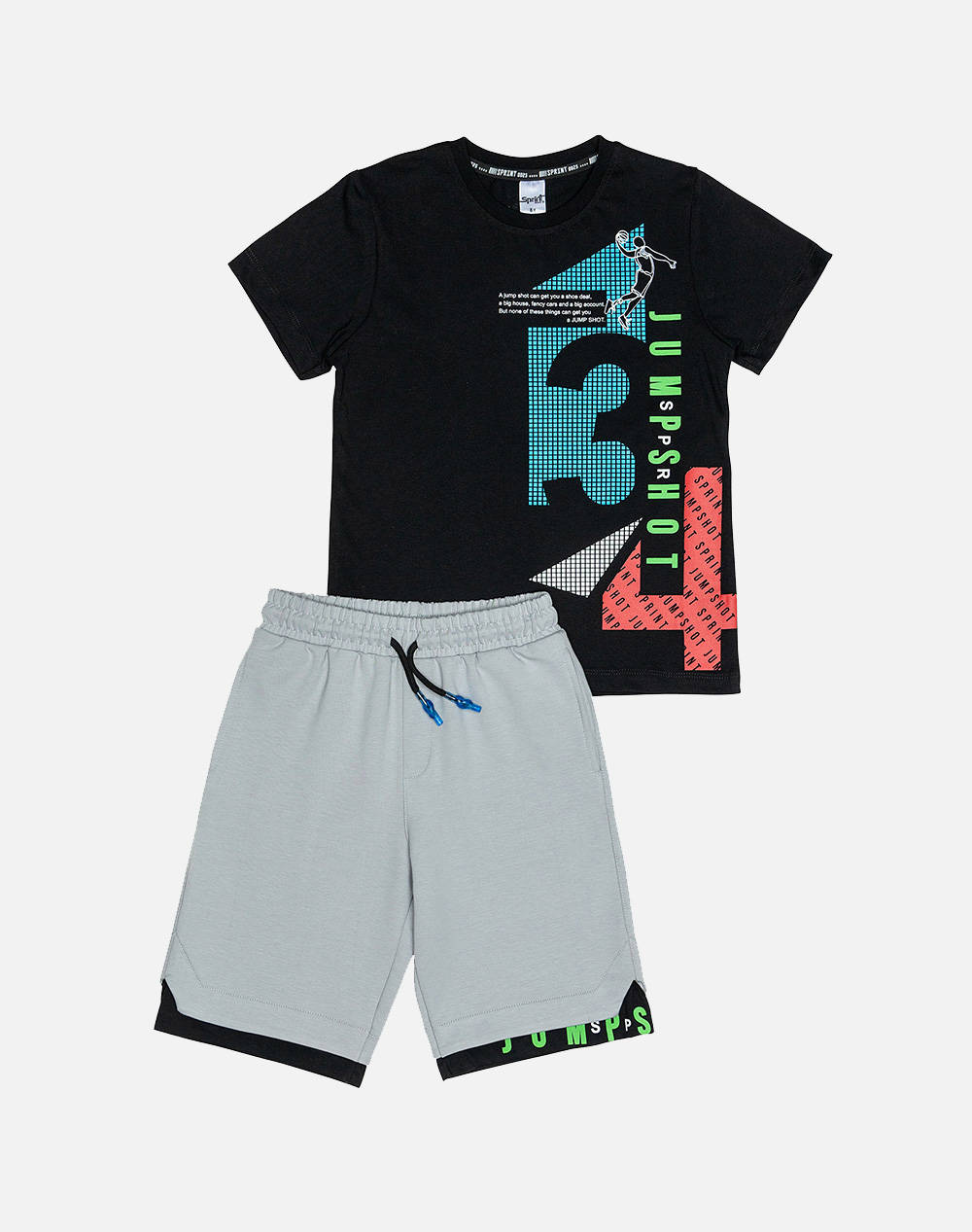 Sprint Set Junior Boy Kids Boy Sportswear Sets Black Cotton 251 3035 S200 Male Sets Black