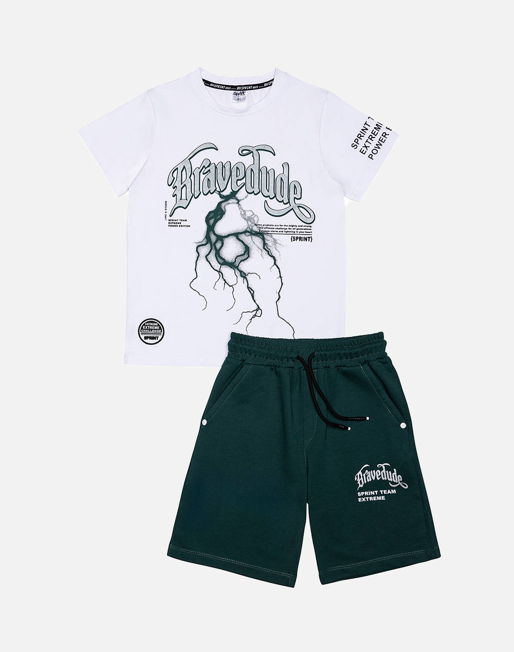 Sprint Set Junior Boy Kids Boy Sportswear Sets White Cotton 251 3023 S100 Male Sets