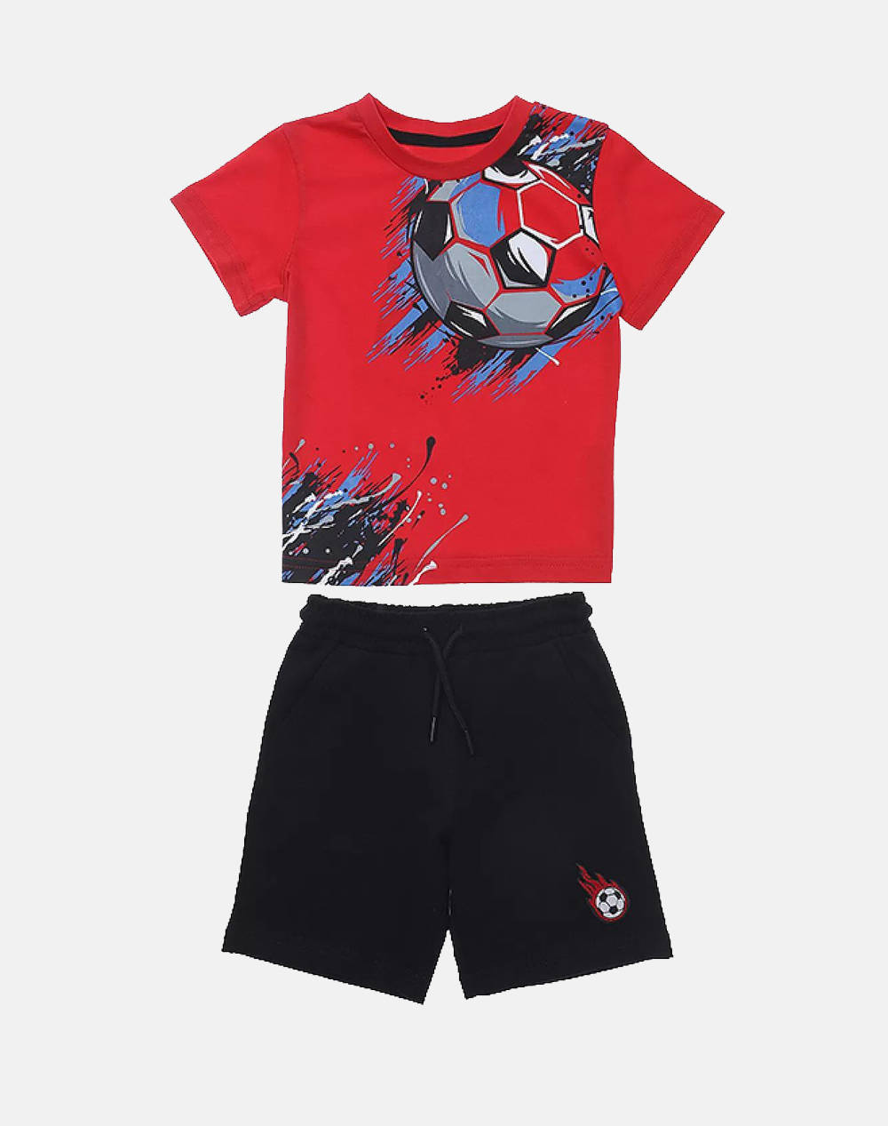 Matou Bermuda Shorts Set Kids Boy Kids Boy Sportswear Sets Red Cotton 1Gs25 Yza119 Red Male Sets