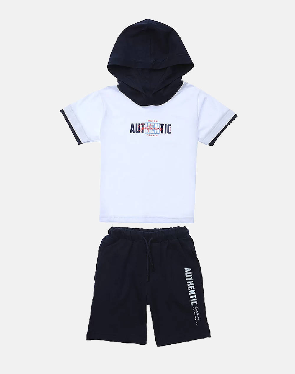 Matou Bermuda Shorts Set Kids Boy Kids Boy Clothes Sets White Cotton 1Gs25 Mfa5050 White Male Sets
