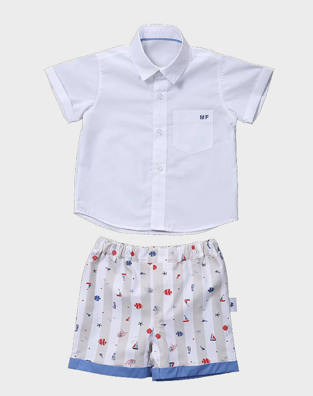 Matou Shorts Set Kids Boy Kids Boy Clothes Sets Mixed Cotton,Synthetic 2S24 Mfa4150 White Male Sets