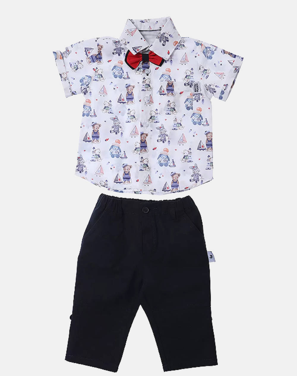Matou Shirt Pants Set Kids Boy Kids Boy Clothes Sets Darkblue Cotton 2S25 Mf4050 Blue Male Sets Blue