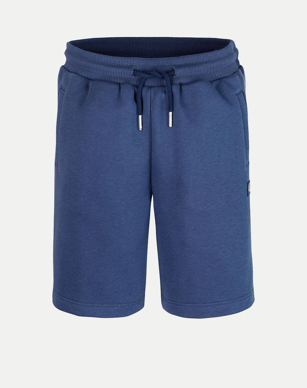 Calvin Klein Mini Badge Shorts Kids Boy Clothes Shorts/Bermudas Blue Cotton,Synthetic Iu0Iu00704 8Y 16Y C8J Unisex Shorts/Bermudas Blue