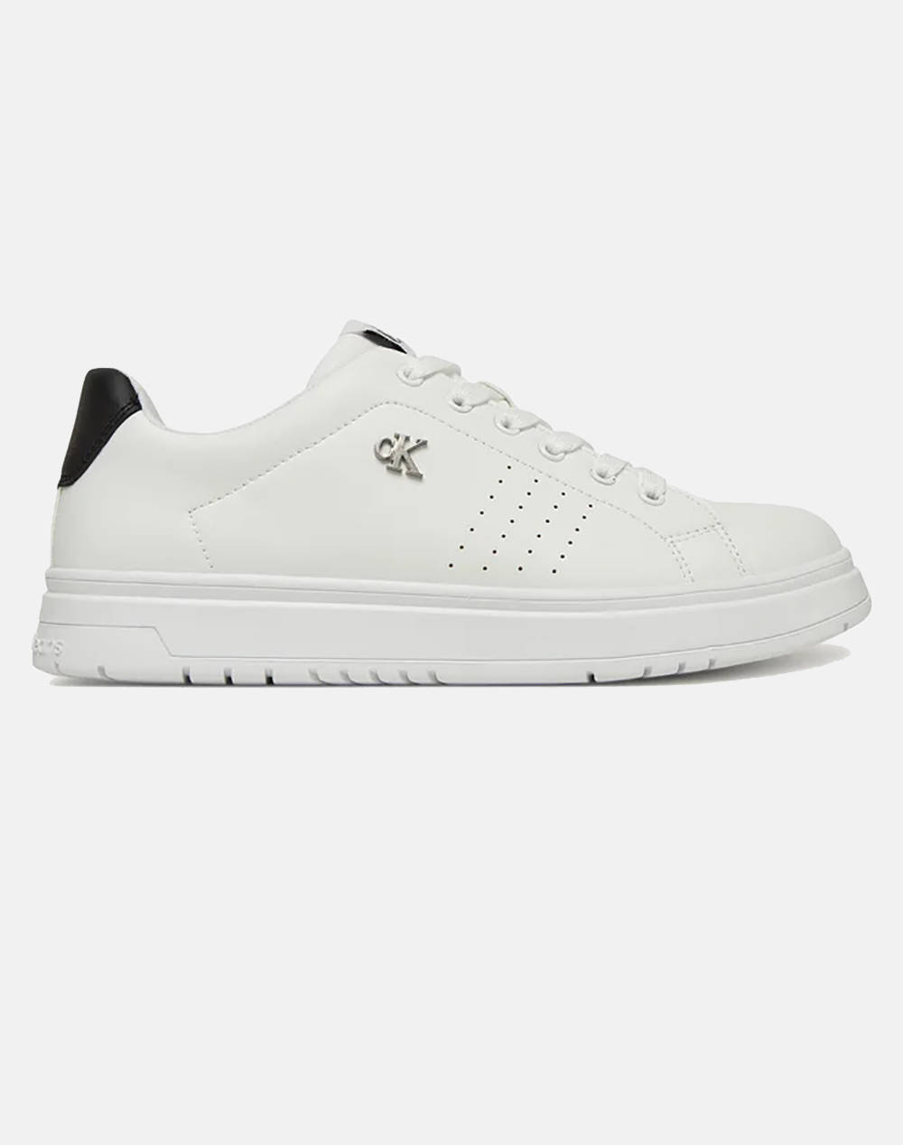 Calvin Klein Low Cut Lace Up Sneaker Kids Girl Footwear Sneakers White Imitation Leather V3X9 82085 1355 35 40 X002 Unisex Sneakers