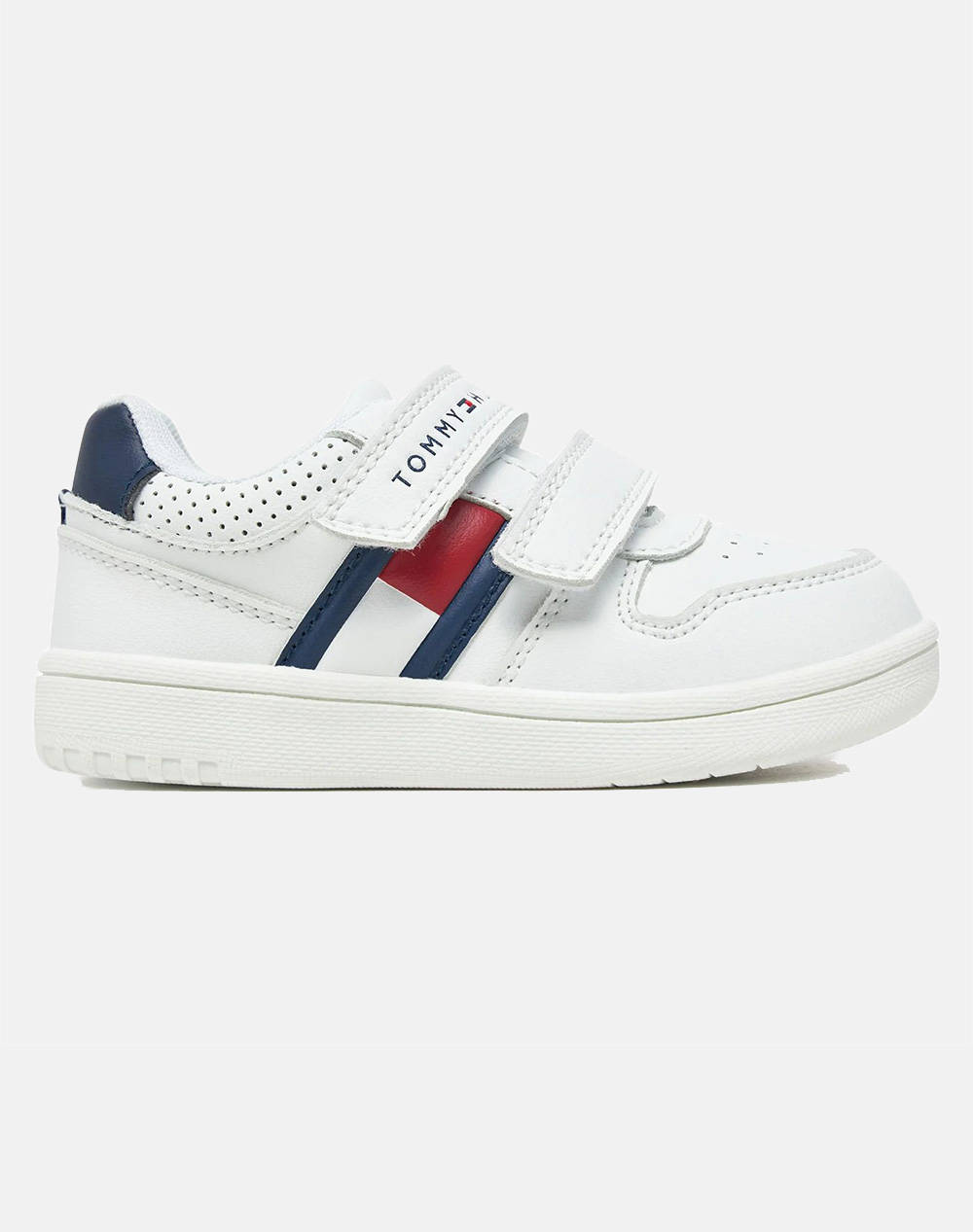 Tommy Hilfiger Flag Low Cut Velcro Sneaker Kids Girl Footwear Sneakers White Imitation Leather T1X9 33841 1355 24 29 X336 Unisex Sneakers