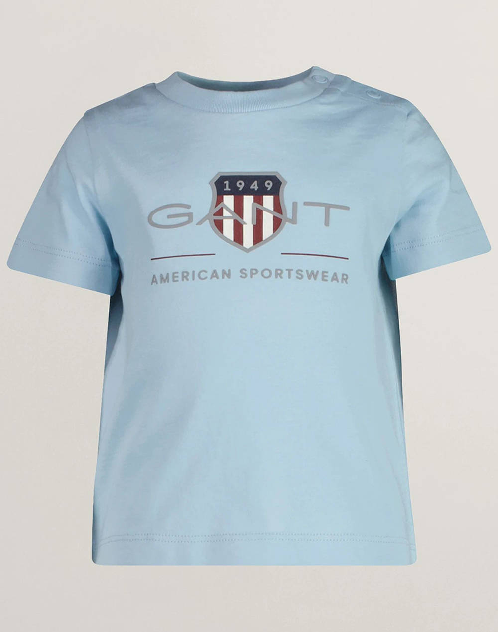 Gant Archive Shield Ss T Shirt Kids Girl Clothes Baby Lightblue Cotton 3G505187 439 Unisex Baby Blue