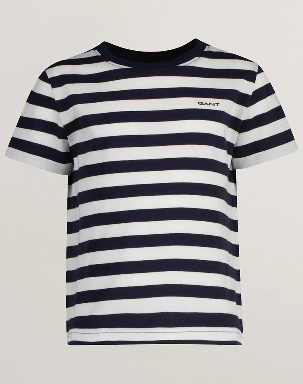 Gant Striped Shield Ss T Shirt Kids Boy Clothes T Shirts Navyblue Cotton 3G805203 433 Unisex T-Shirts Blue