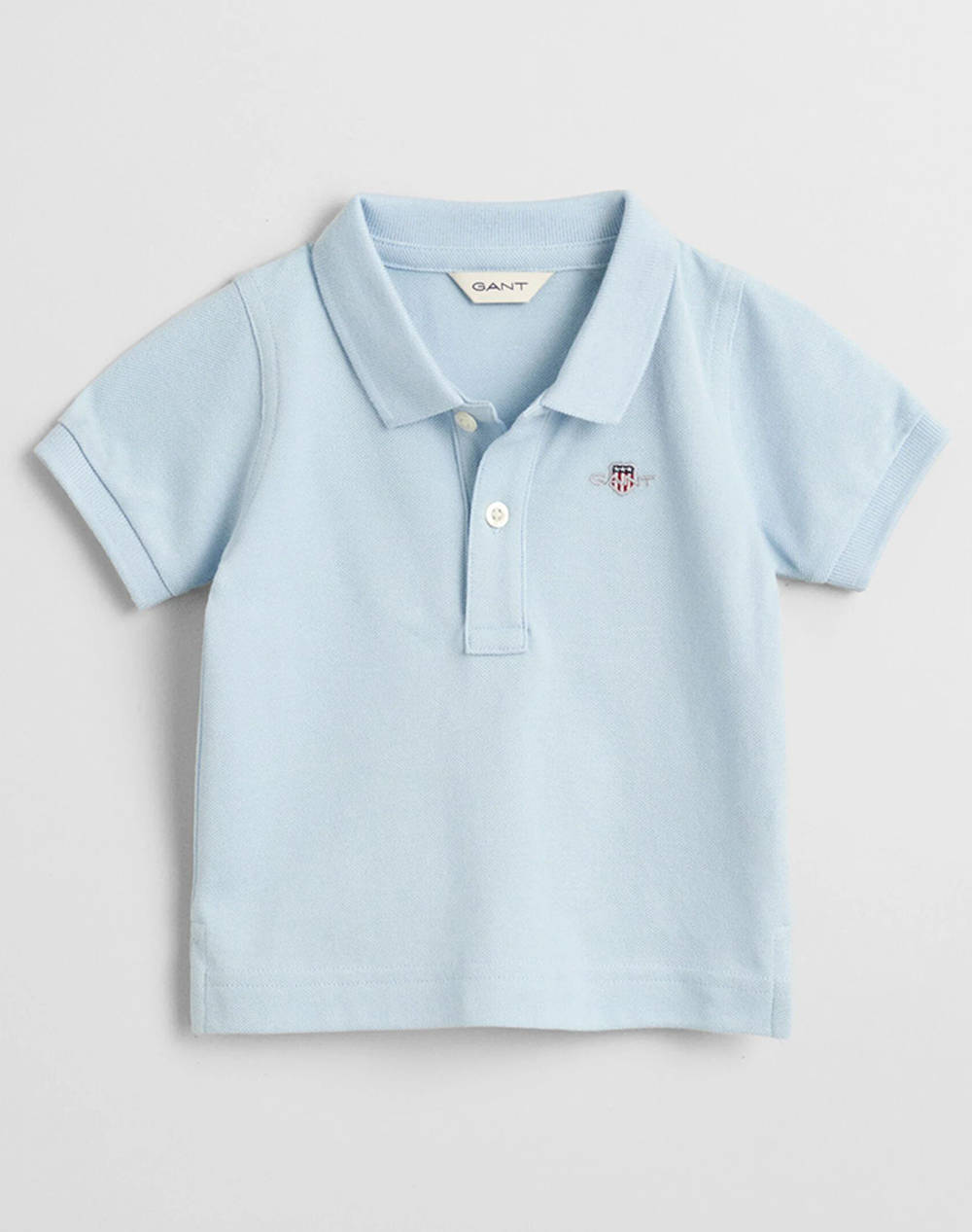 Gant Shield Pique Ss Rugger T Shirt Kids Boy Clothes T Shirts Lightblue Cotton 3G505186 439 Unisex T-Shirts Blue
