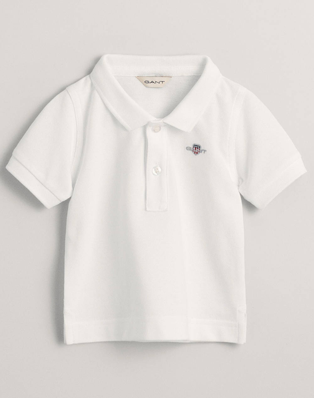 Gant Shield Pique Ss Rugger T Shirt Kids Boy Clothes T Shirts White Cotton 3G505186 110 Unisex T-Shirts