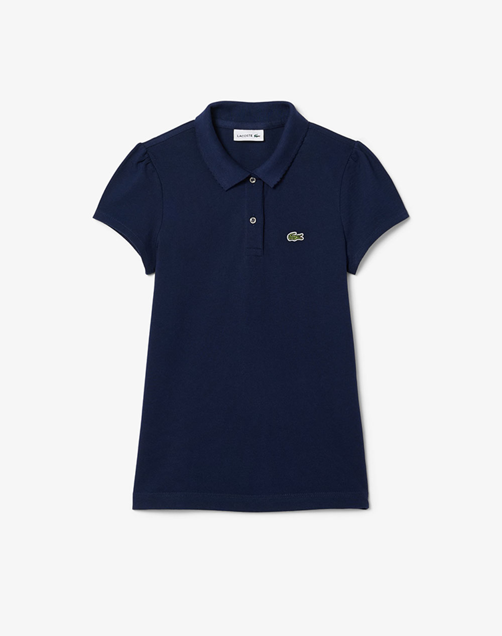 Lacoste T Shirt Ss Kids Girl Clothes Shirts Navyblue Cotton 3Pj3594 166 Female Shirts Blue