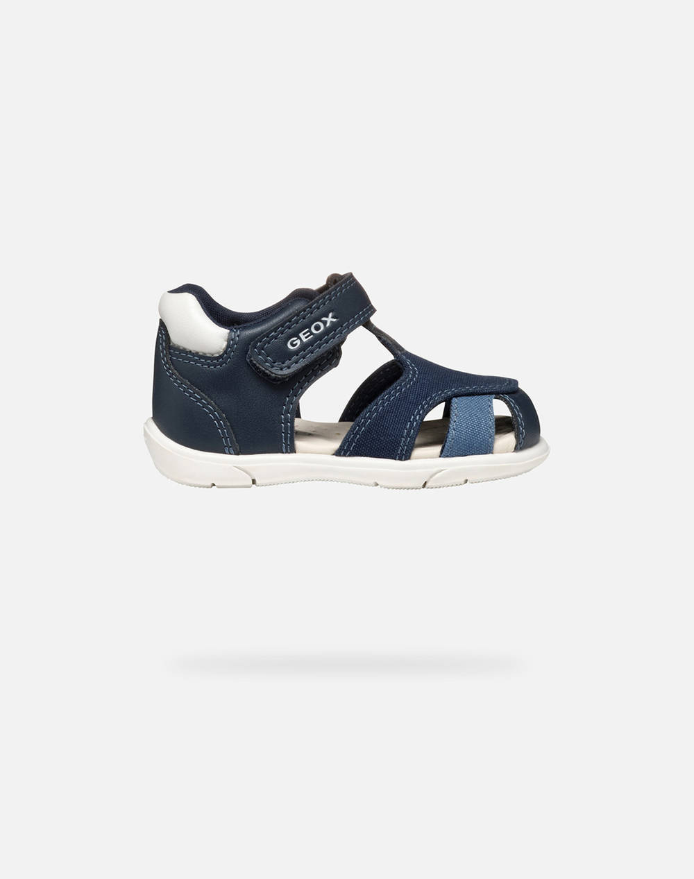 Geox B Sandal Zapito C Gbk+Canvas Kids Boy Shoes Flats Darkblue Synthetic,Fabric B556Ec05410C4211 C4211 Male Flats Blue
