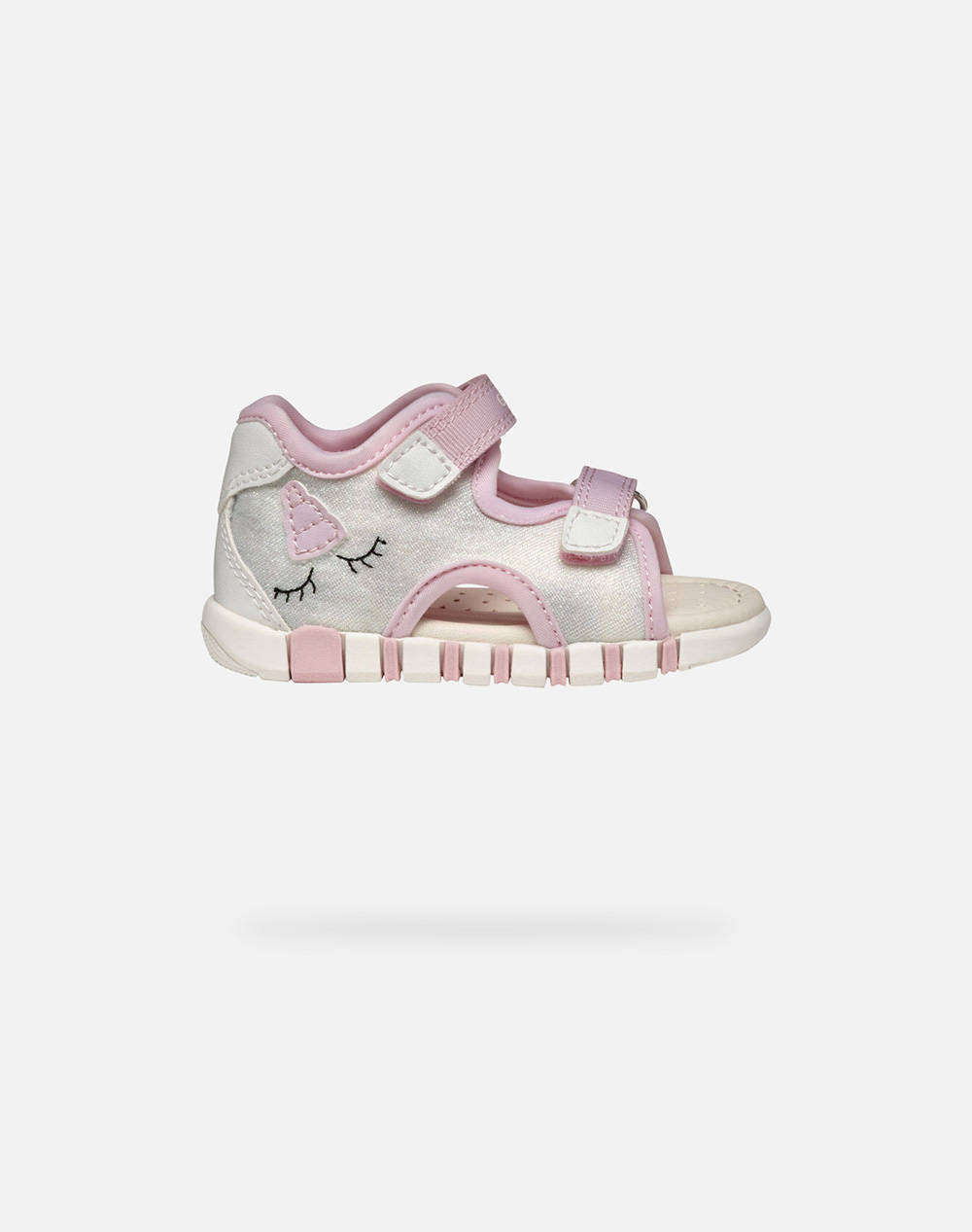 Geox B Sandal Iupidoo A Text+Gbk Kids Girl Footwear Flats Metallicsilver Synthetic B5517A0As54C0566 C0566 Female Flats