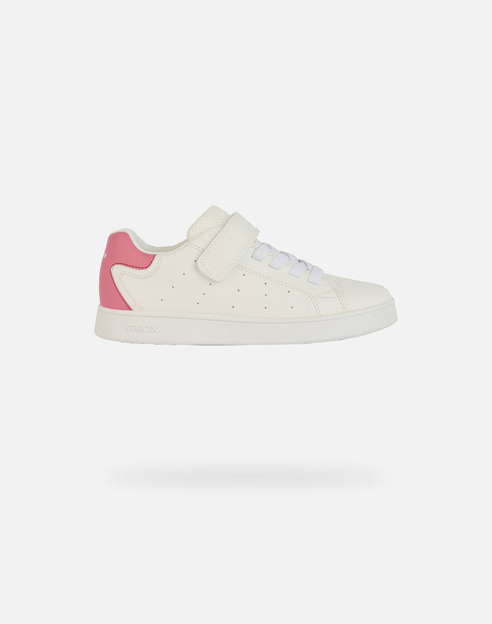 Geox J Eclyper A Synt.Lea Kids Girl Footwear Sneakers White Imitation Leather,Fabric J36Lra000Bcc0563 36 41 C0563 Female Sneakers