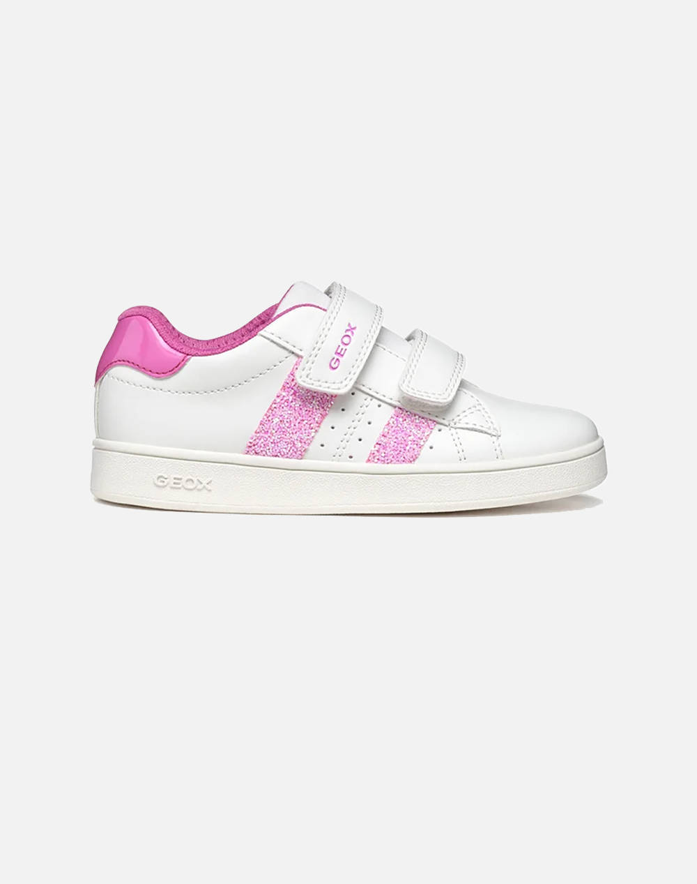 Geox J Eclyper A Synt.Lea Kids Girl Footwear Sneakers White Imitation Leather,Fabric J45Lra000Bcc0563 28 35 C0563 Female Sneakers