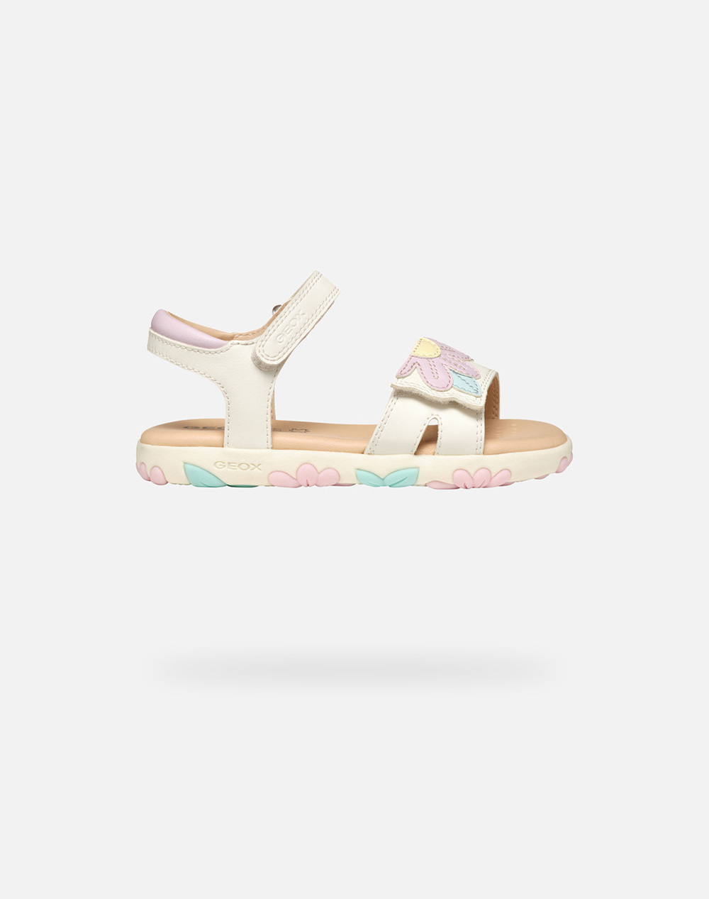 Geox J S.Haiti G. B Synt.Lea Kids Girl Footwear Flats White Synthetic J558Zb000Bcc0406 28 35 C0406 Female Flats