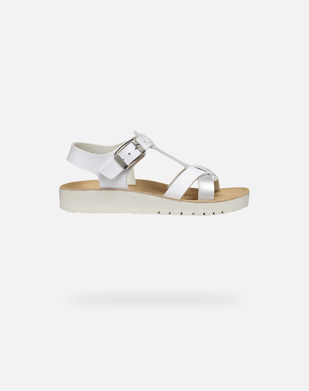 Geox J S.Costarei G.G Gbk+Sh.Gbk Kids Girl Footwear Flats Metallicsilver Synthetic J45Eag054Bjc0007 36 41 C0007 Female Flats