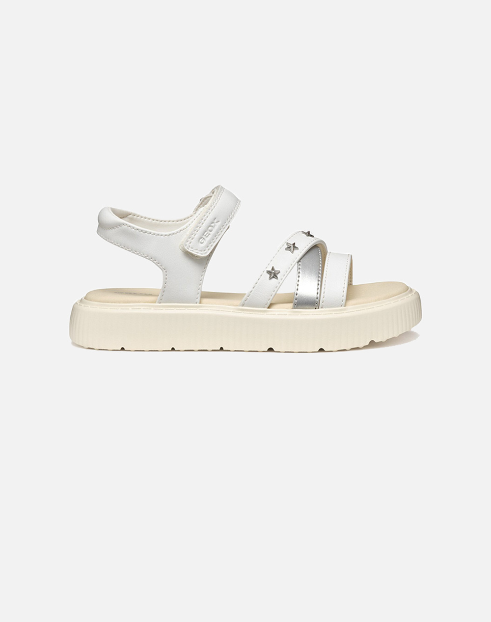 Geox J Sandal Codette I Synt.Lea Kids Girl Footwear Flats White Synthetic J45Dbi000Bcc0007 36 41 C0007 Female Flats