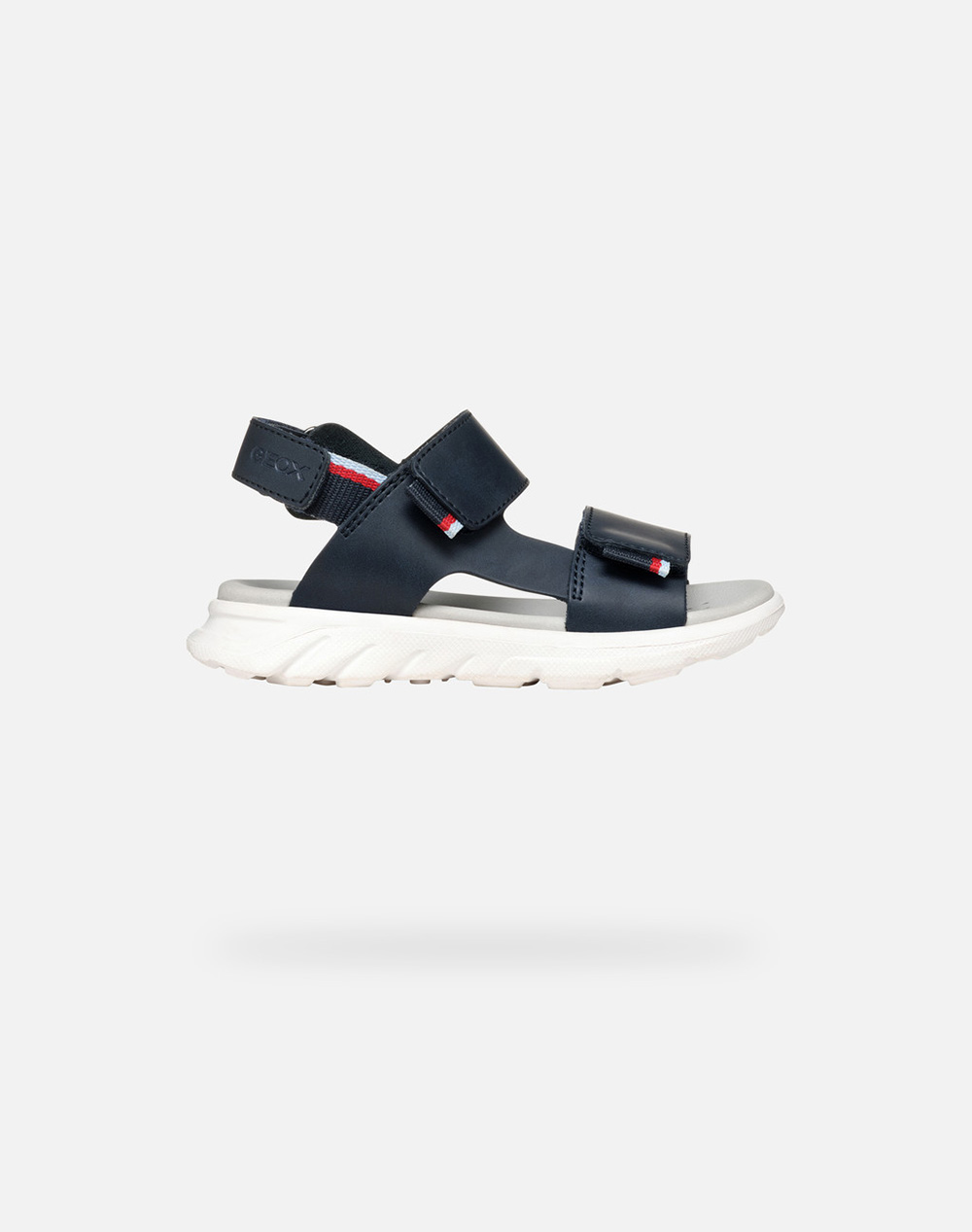 Geox J Sandal Airadyum Kids Boy Shoes Flats Navyblue Leather J55F1B0009Bc0735 28 35 C0735 Male Flats Blue