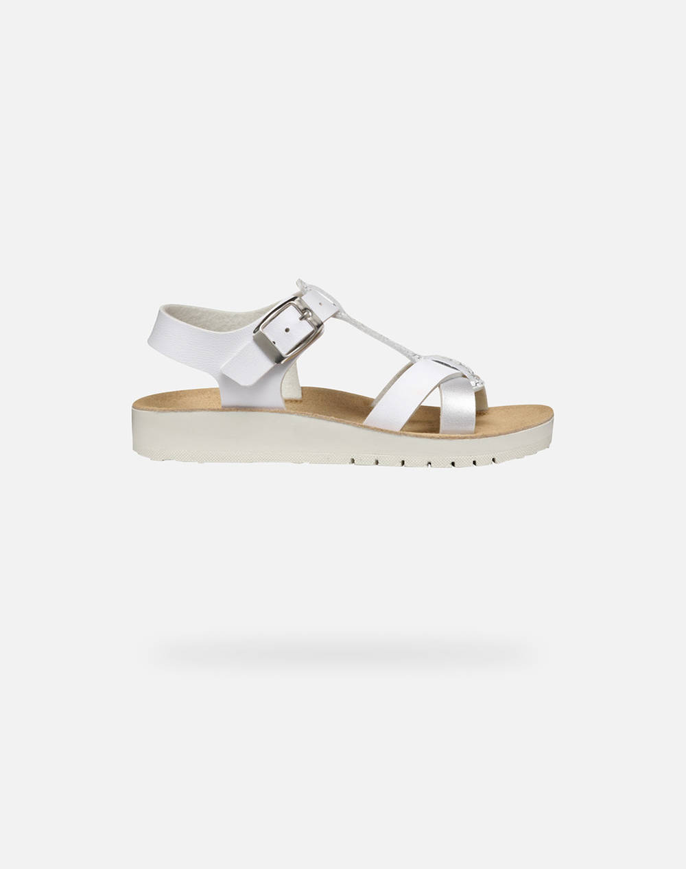 Geox J S.Costarei G.G Gbk+Sh.Gbk Kids Girl Footwear Flats White Synthetic J45Eag054Bjc0007 28 35 C0007 Female Flats
