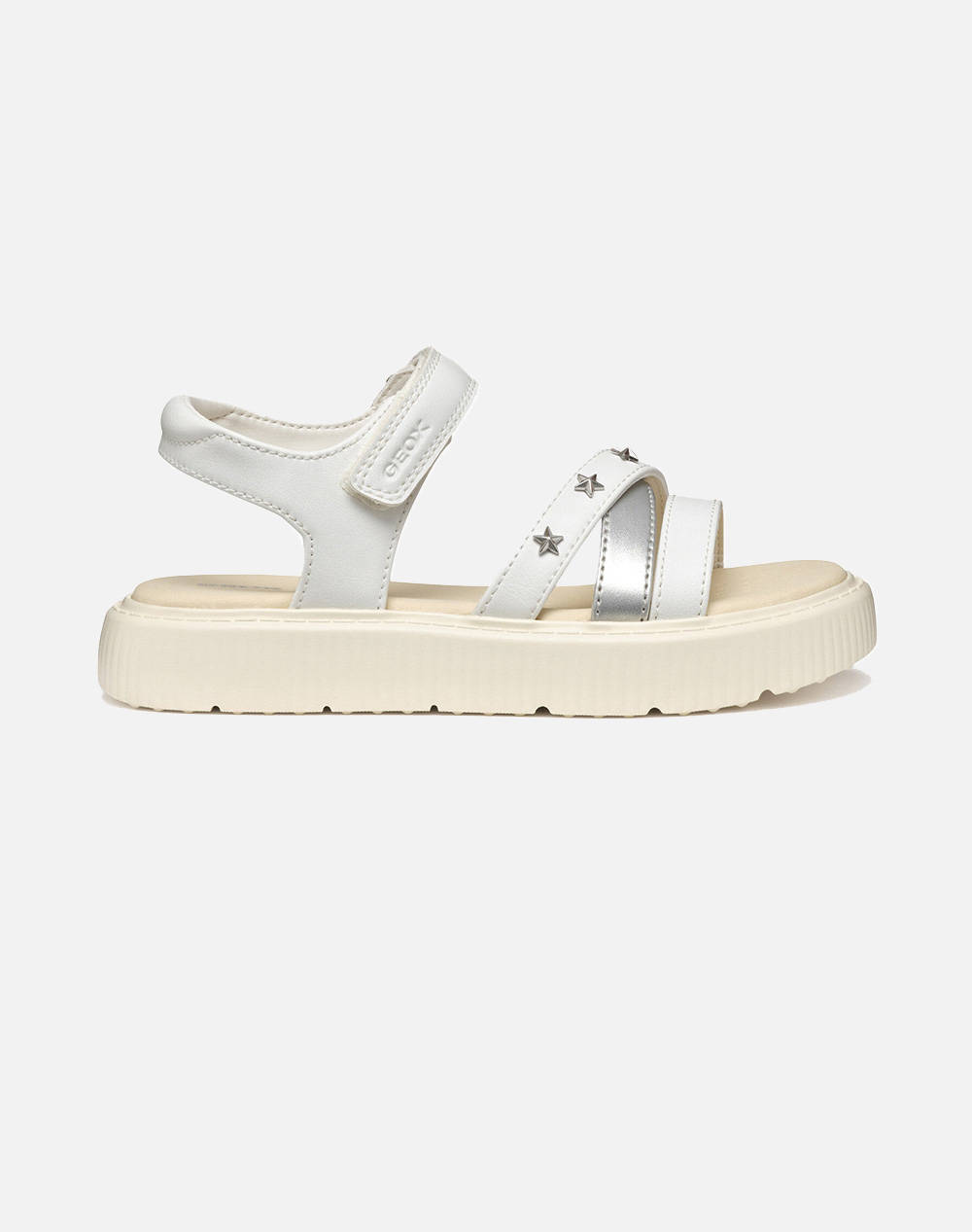 Geox J Sandal Codette I Synt.Lea Kids Girl Footwear Flats White Synthetic J45Dbi000Bcc0007 28 35 C0007 Female Flats