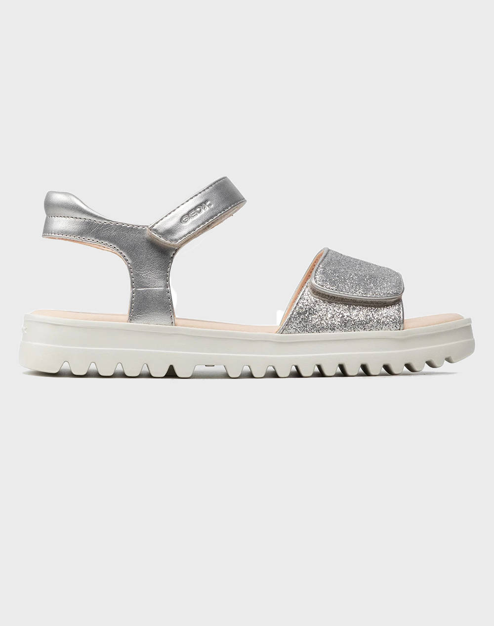 Geox J S.Coralie G. B Pe.Sy+Gl.Te Kids Girl Footwear Flats Gray Synthetic J256Eb0Nfewc1007 28 35 C1007 Female Flats