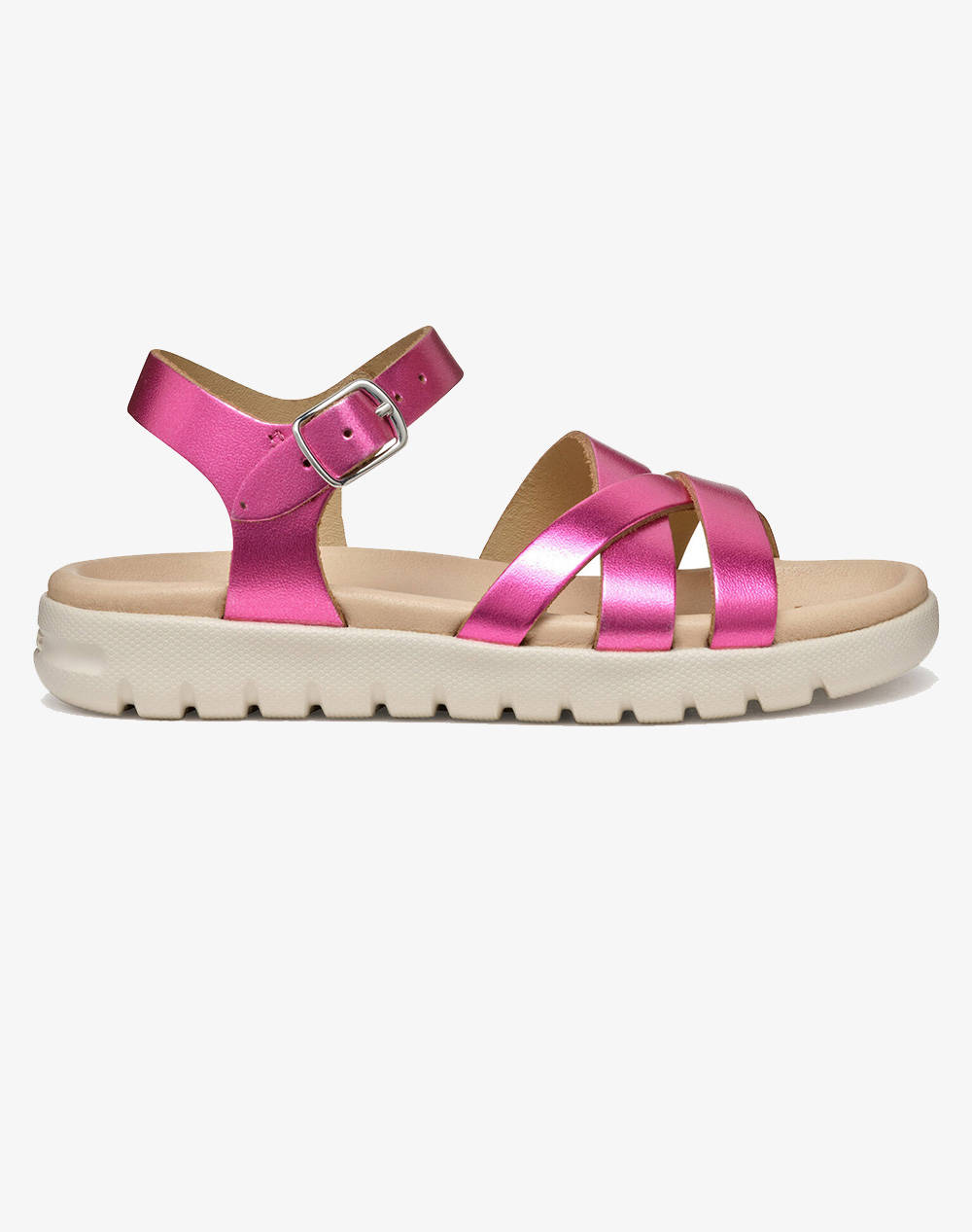 Geox J S.Soleima G. A Metal.Lea Kids Girl Footwear Flats Fuchsia Leather J45Gsa000Cfc8002 36 41 C8002 Female Flats