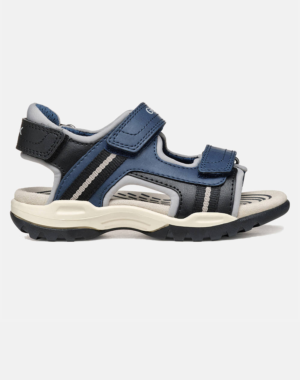 Geox J Borealis B. A Elas+Wax.Syn Kids Boy Shoes Flats Blue Leather,Synthetic J450Ra015Mec4189 36 41 C4189 Male Flats Blue