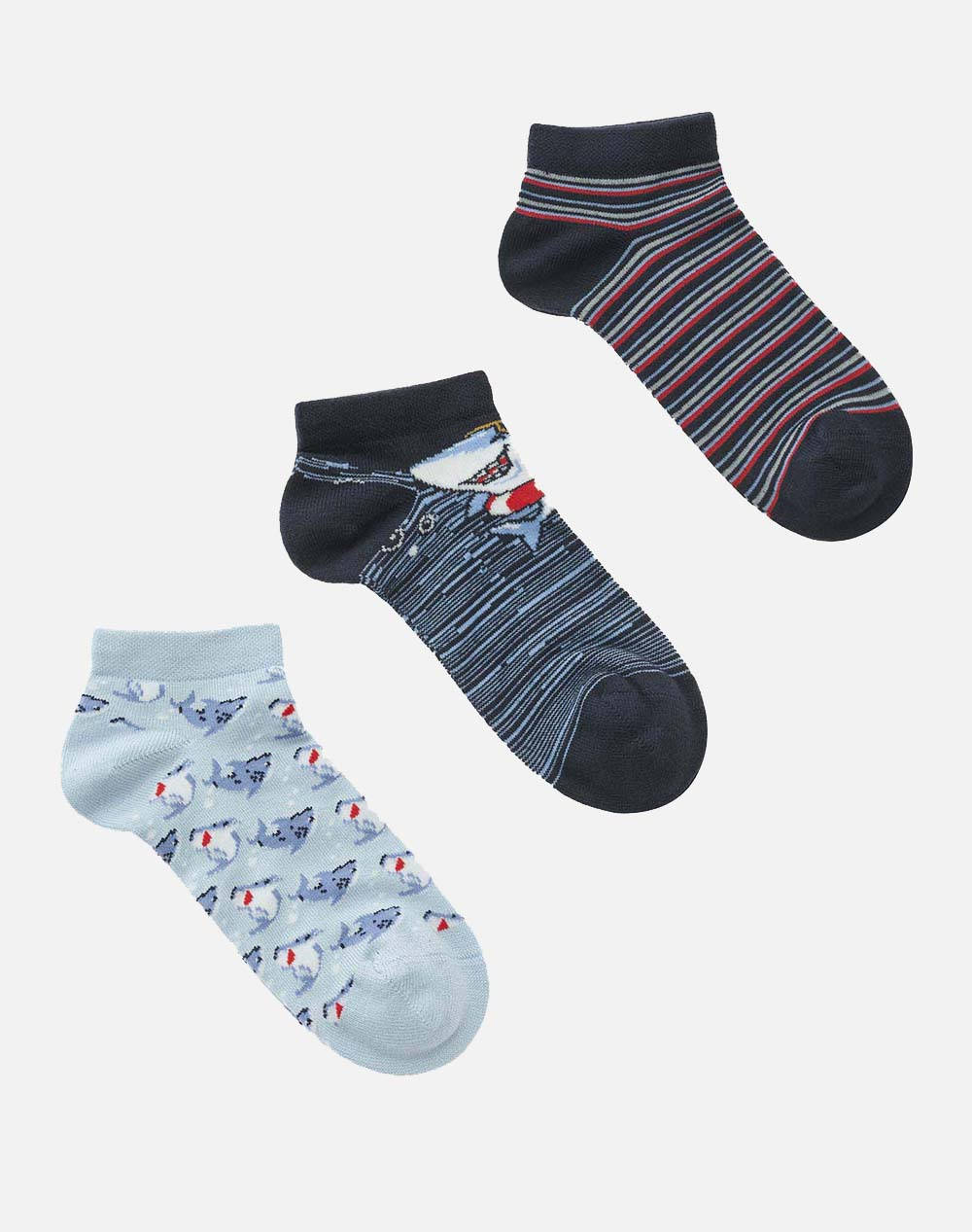 Walk Kids Bamboo Socks Low Cut Patterned Set Of 3 Pairs Kids Boy Underwear Socks Multi Elastic,Synthetic W1836 3 Multi Male Socks