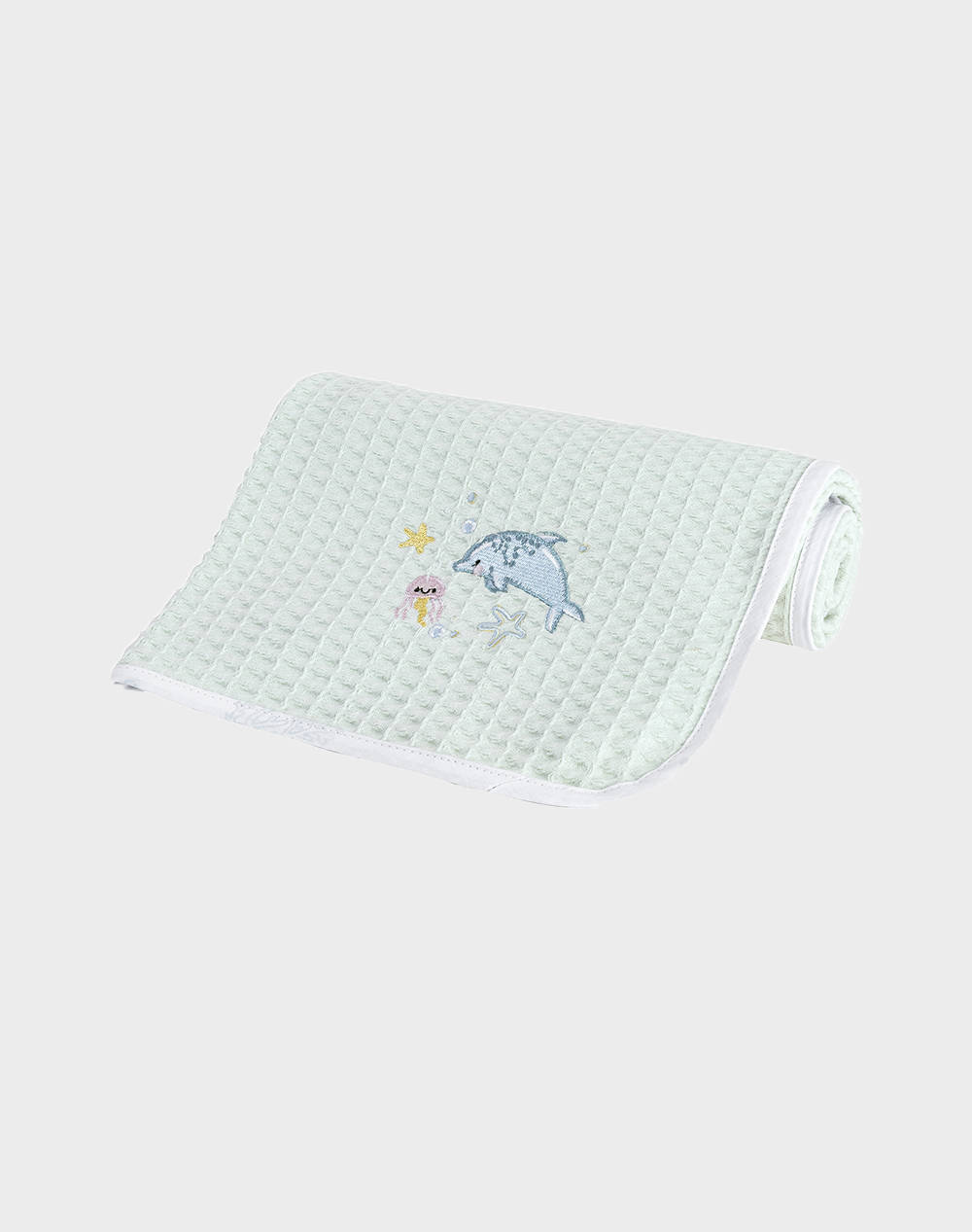 Nima Embossed Blanket Sea Love (Dimensions: 80X110Cm.) Home Bedroom Baby Items One Color Cotton N34999 Baby Items