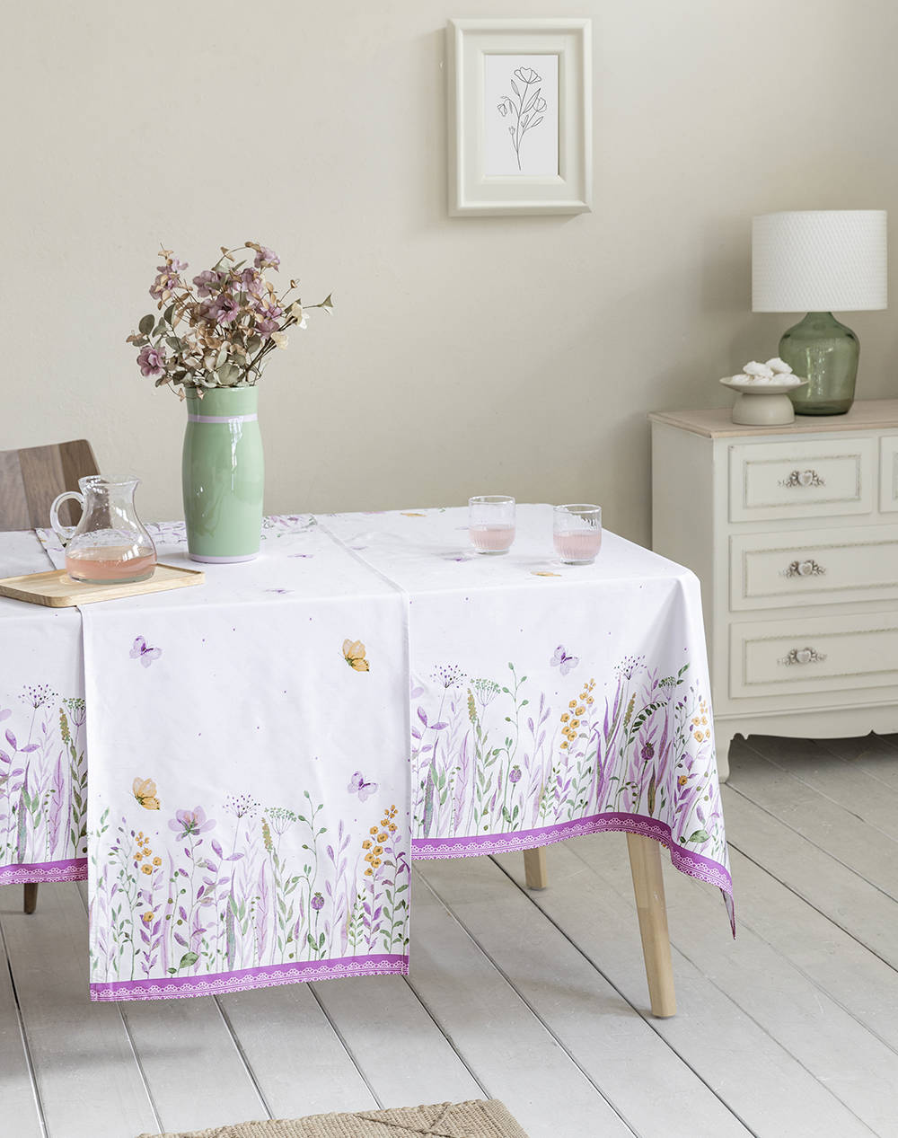 Nima Tablecloth Spring Dream (Dimensions: 150 X 190Cm.) Home Kitchen Tablecloths One Color Cotton N34884 Tablecloths