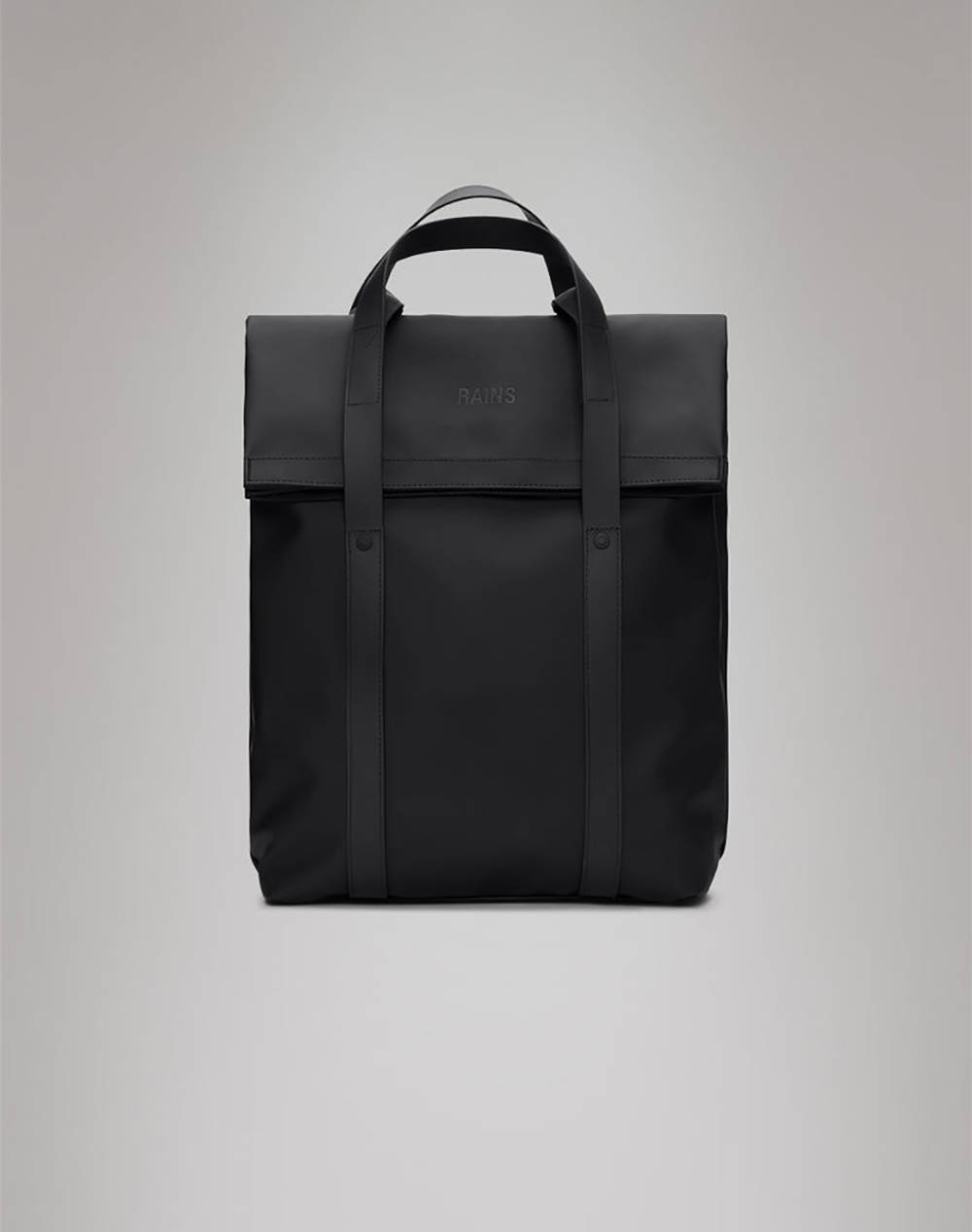 Rains 2 Way Tote Backpack W3 (Dimensions: 58 X 12 X 33Cm) Women Accessories Bags Black Synthetic 12940 01 Bags Black