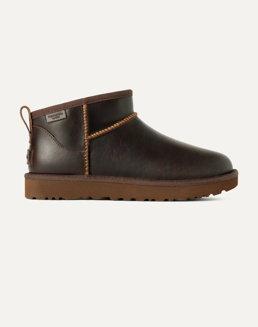 Ugg Classic Ultra Mini Lthr Regen Γυναικα Παπουτσια Μποτες/Μποτακια Darkbrown Δερμα 1163490 Iwd