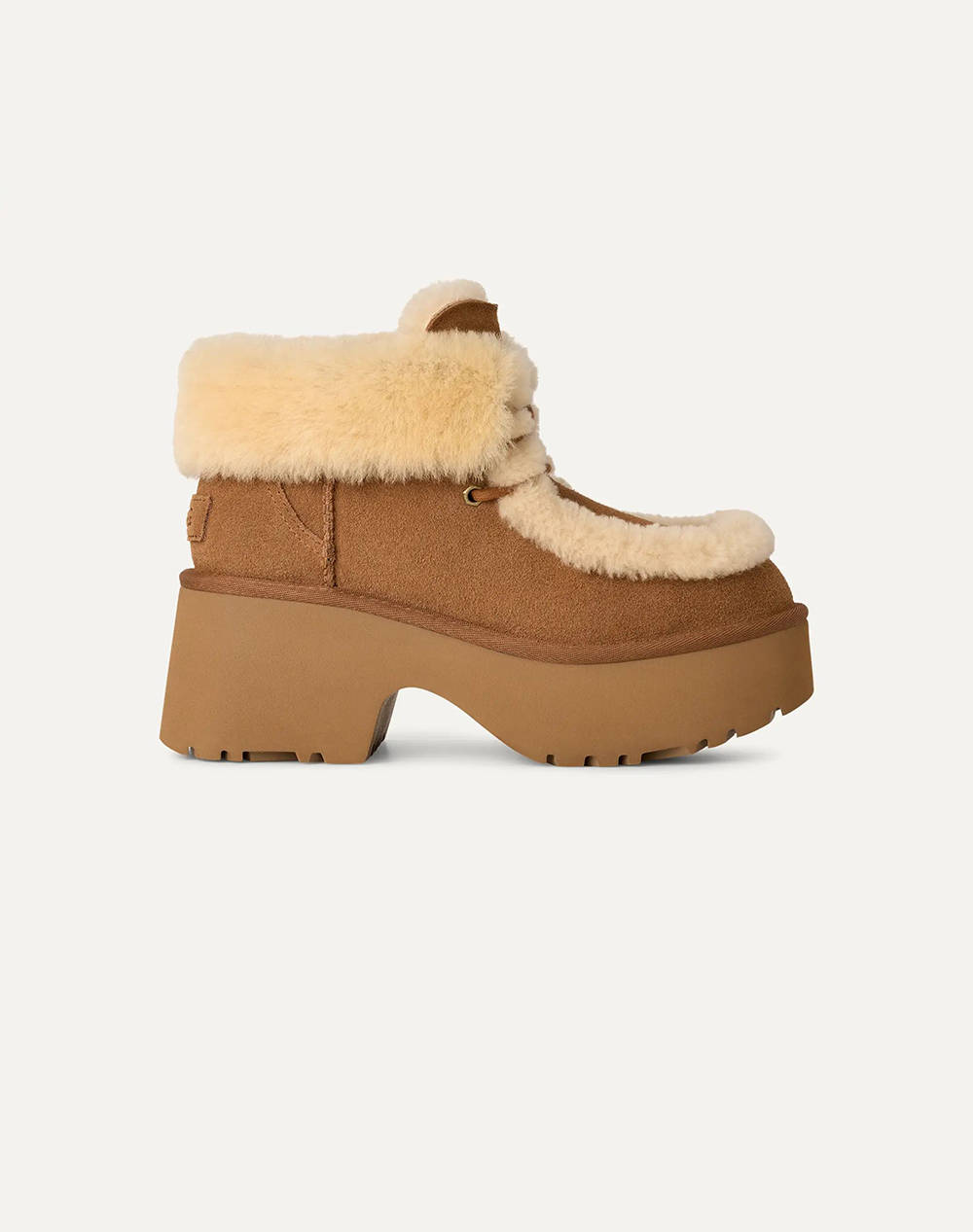 Ugg 1171532 New Heights Lace Up Χαμηλη Μποτα Ugg Γυναικα Παπουτσια Μποτες/Μποτακια Tan Σουετ 1171532 Che - Koolfly