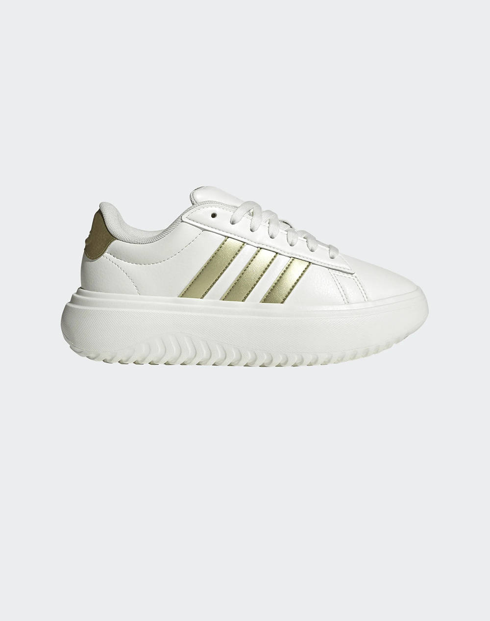 Adidas Grand Court Platfor Women Footwear Sneakers White Leather Jr0699 White Female Sneakers