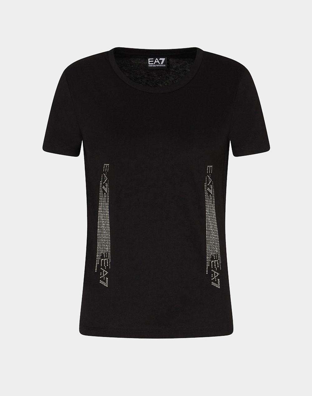 Ea7 T Shirt Γυναικα Ρουχα Μπλουζες Τ Shirt Black Βαμβακι 7W000521Af12503 Uc001
