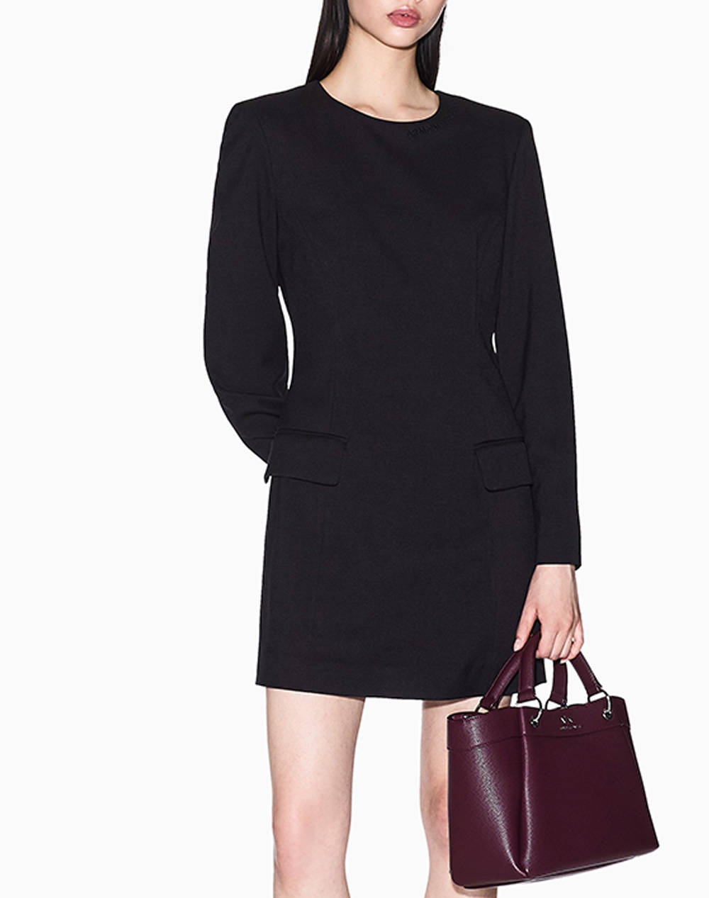 Armani Exchange Dress Γυναικα Ρουχα Φορεματα Black Βισκοζμαλλιμε Ελαστανσυνθετικο Xw000661Af16142 Uc001