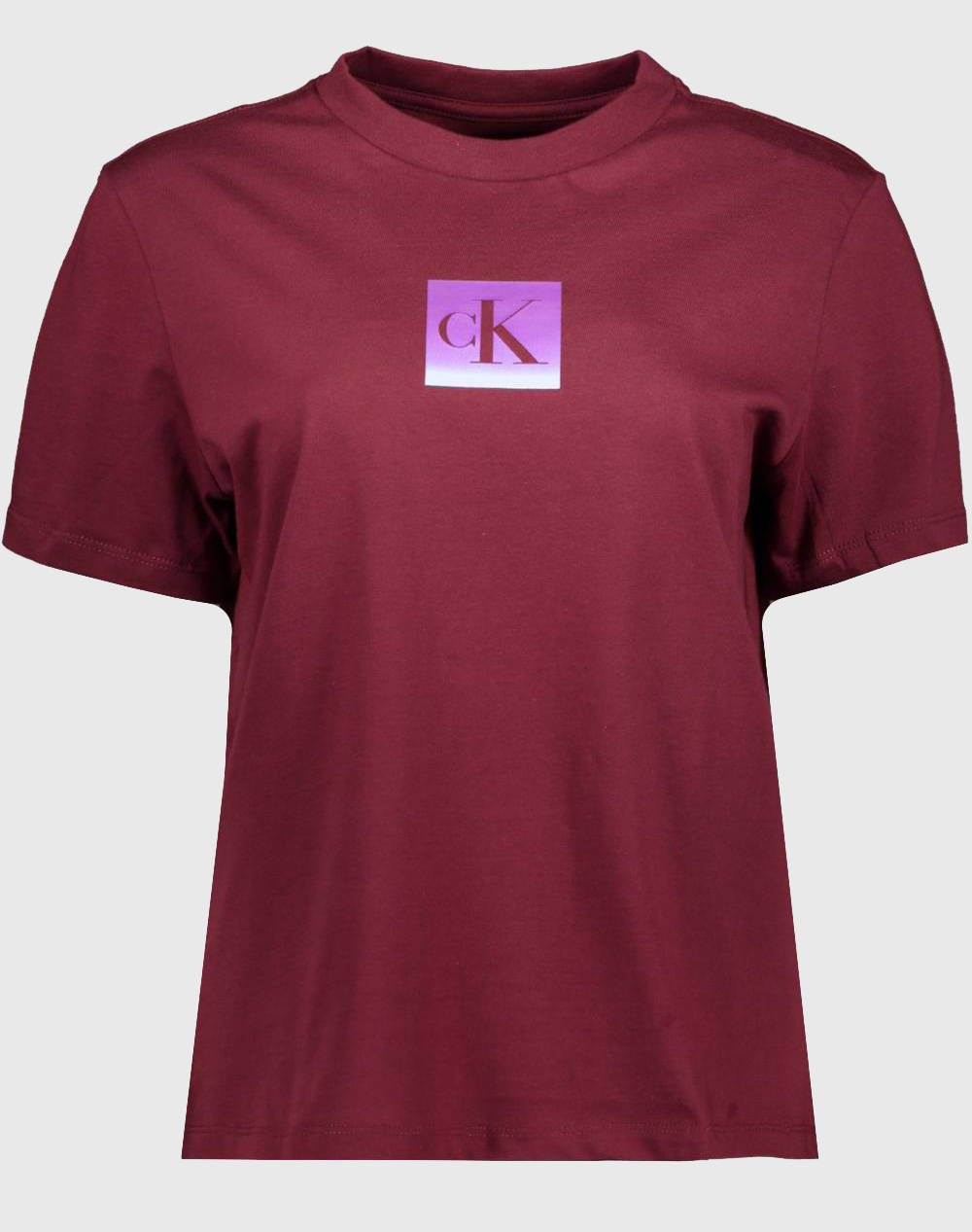 Calvin Klein Ss Classic Fit Tee Women Clothes Tops T Shirts Bordeux Cotton Lv047C864G Vlp Female T-Shirts