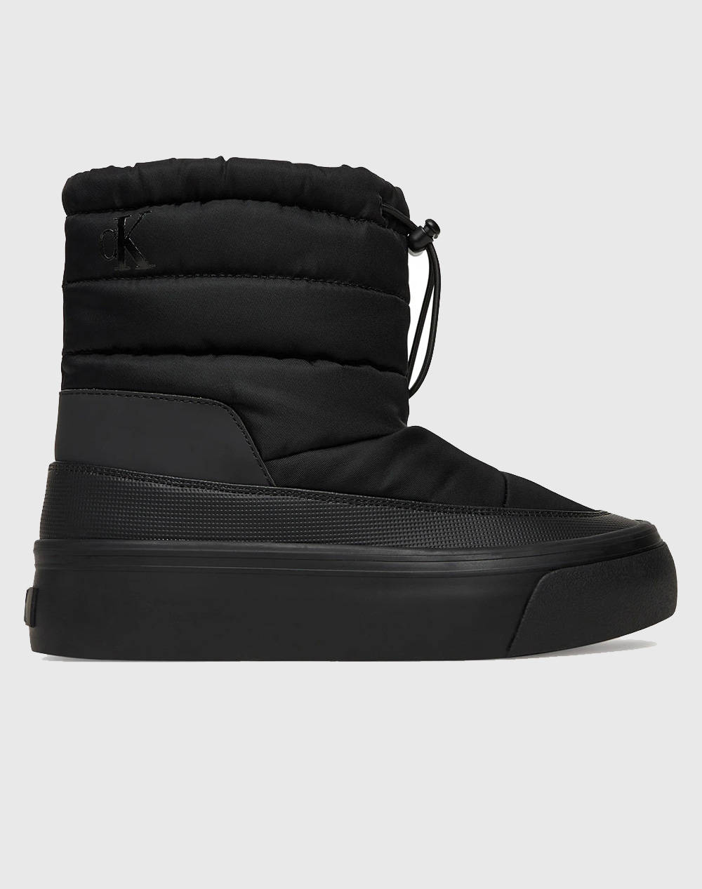Calvin Klein Vulc Flatf Snowboot Nylon Mix Mg Women Footwear Boots/Booties Black Synthetic Yw0Yw01977 0Gj Female Boots/Booties Black