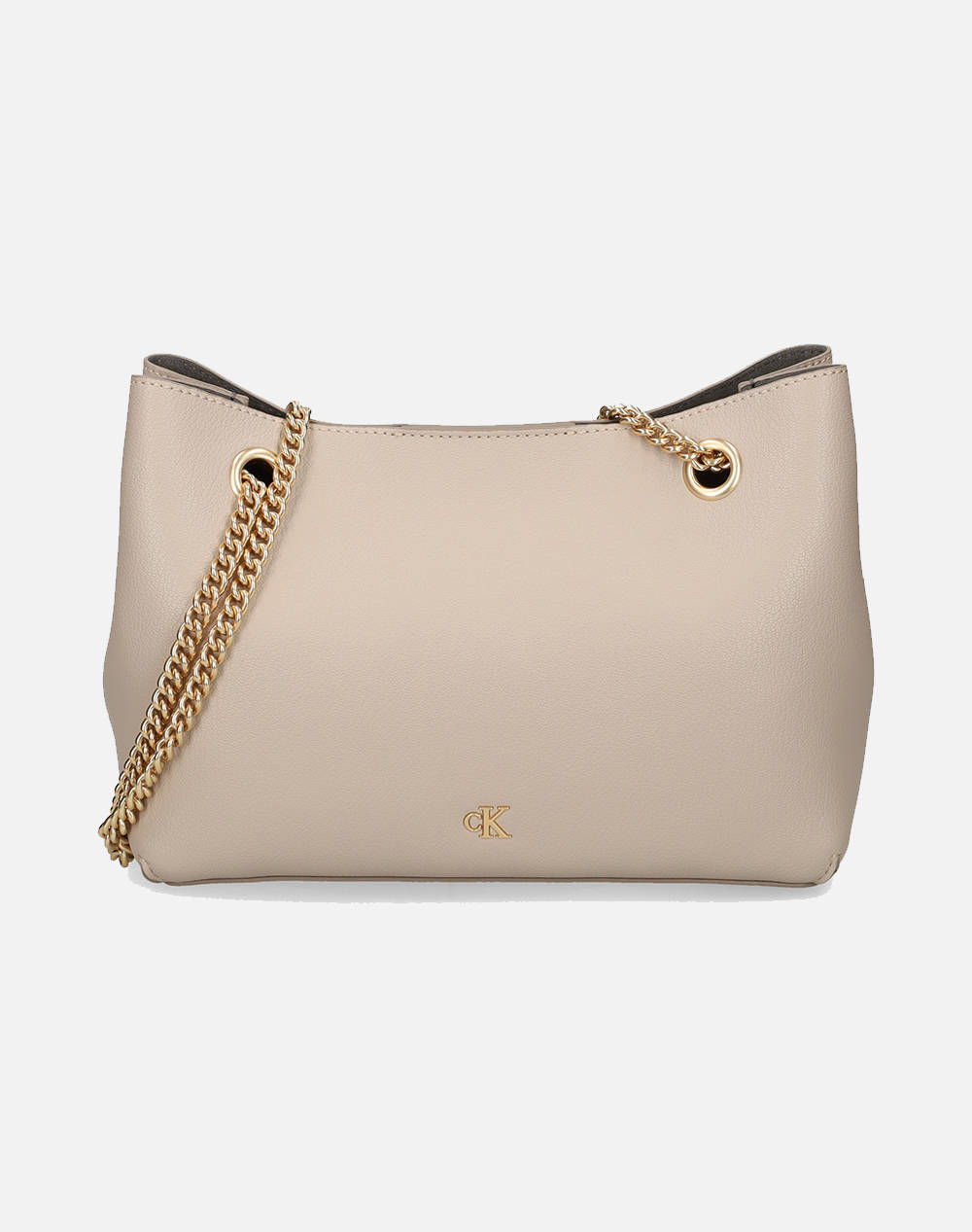 Calvin Klein Jeans Mnml Mngrm Chn Shldr (Dimensions: 25 X 19 X 10.5Cm) Women Accessories Bags Biege Imitation Leather Lv04F3205G Rmu Female Bags Biege