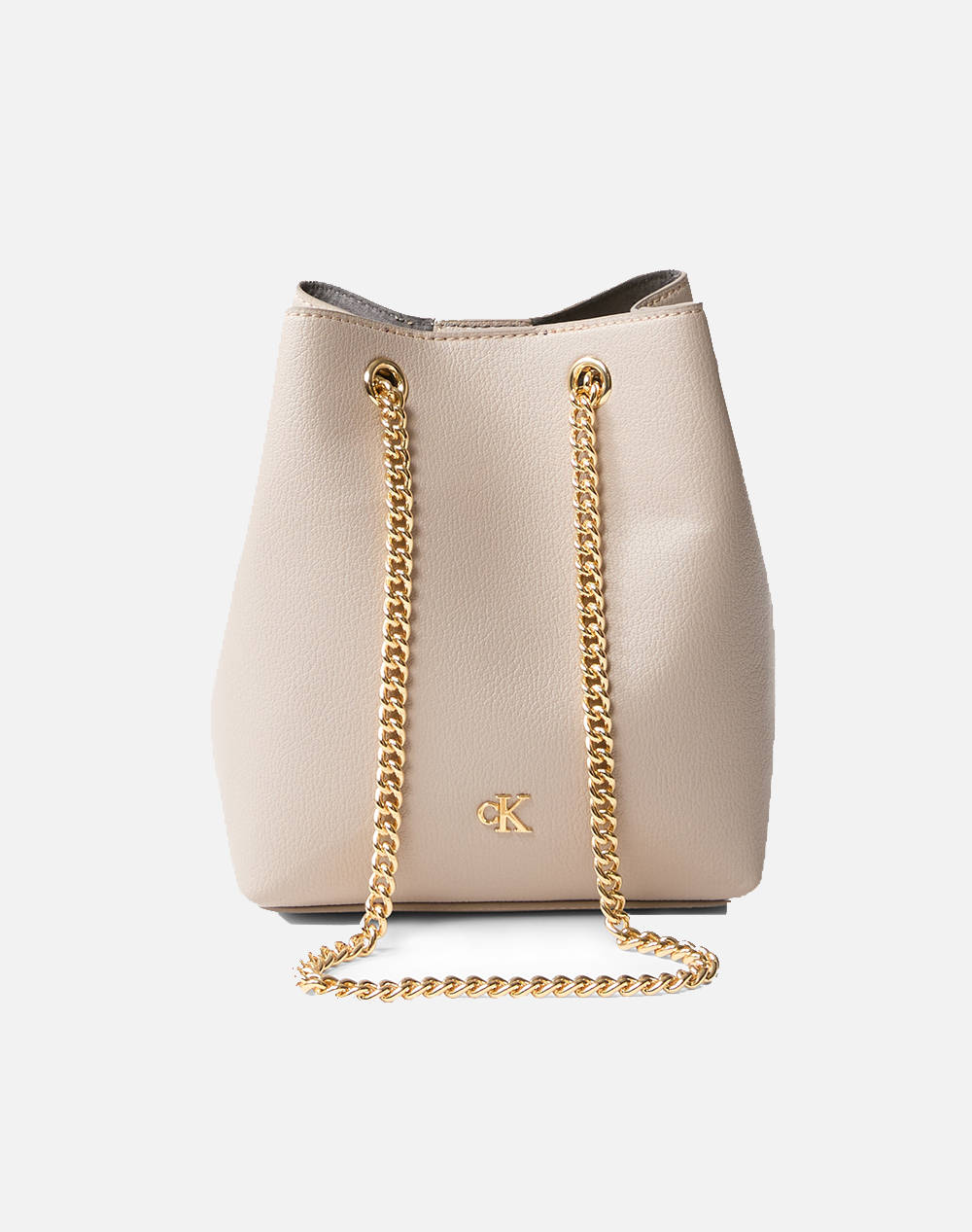 Calvin Klein Jeans Mnml Mngrm Chn Bckt (Dimensions: 23 X 19 X 10Cm.) Women Accessories Bags Biege Imitation Leather Lv04F3214G Rmu Female Bags Biege