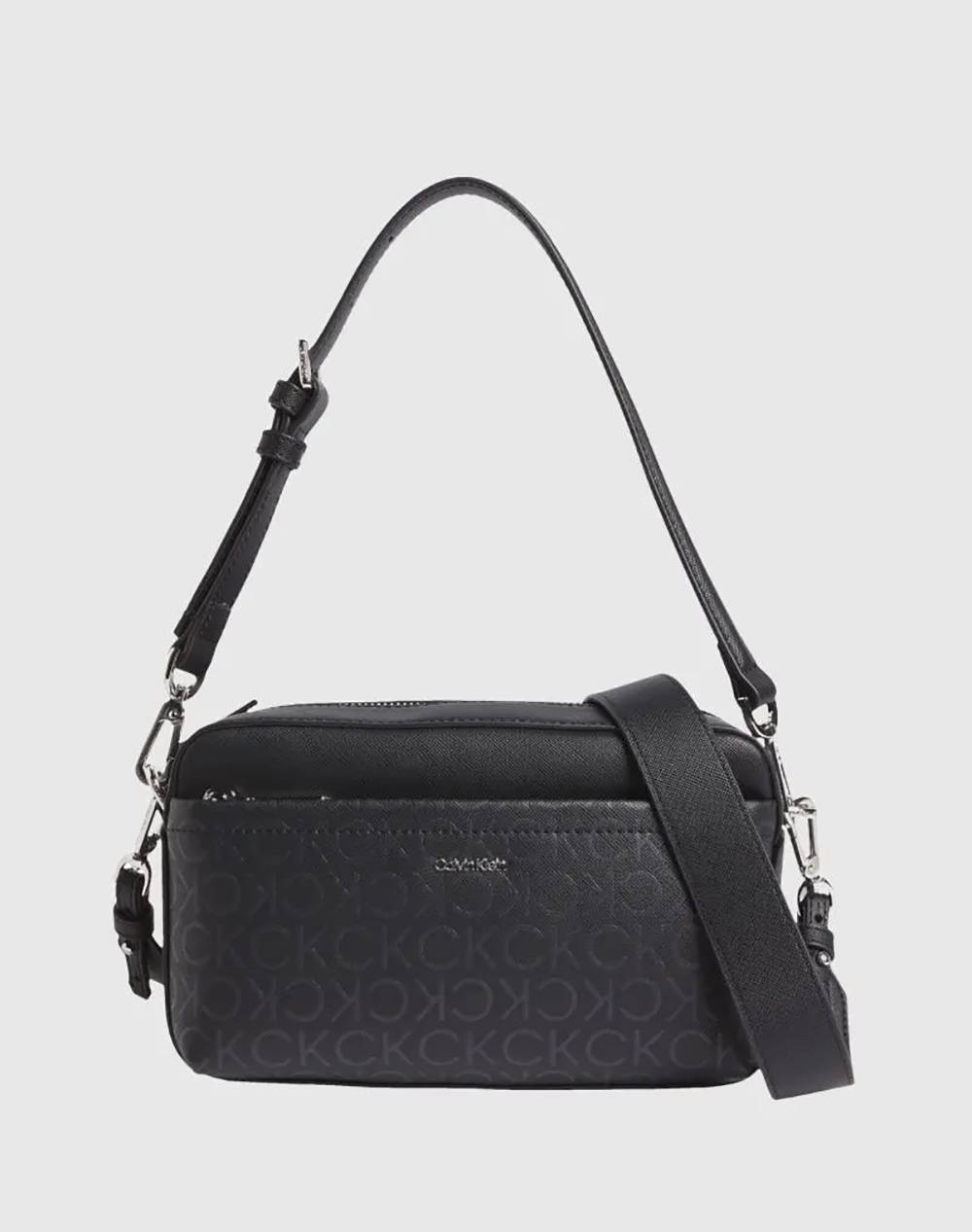 Calvin Klein Jeans Ck Mst Ap Dbl Strps (Dimensions: 21.5 X 16.5 X 5 Cm.) Women Accessories Bags Black Imitation Leather Lv04F3080G Ub1 Female Bags