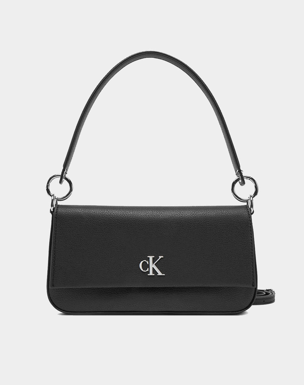 Calvin Klein Minimal Monogram Shoulder Pouch (Dimensions: 25 X 13 X 4Cm.) Women Accessories Bags Black Imitation Leather Lv04K3161G Ub1 Female Bags