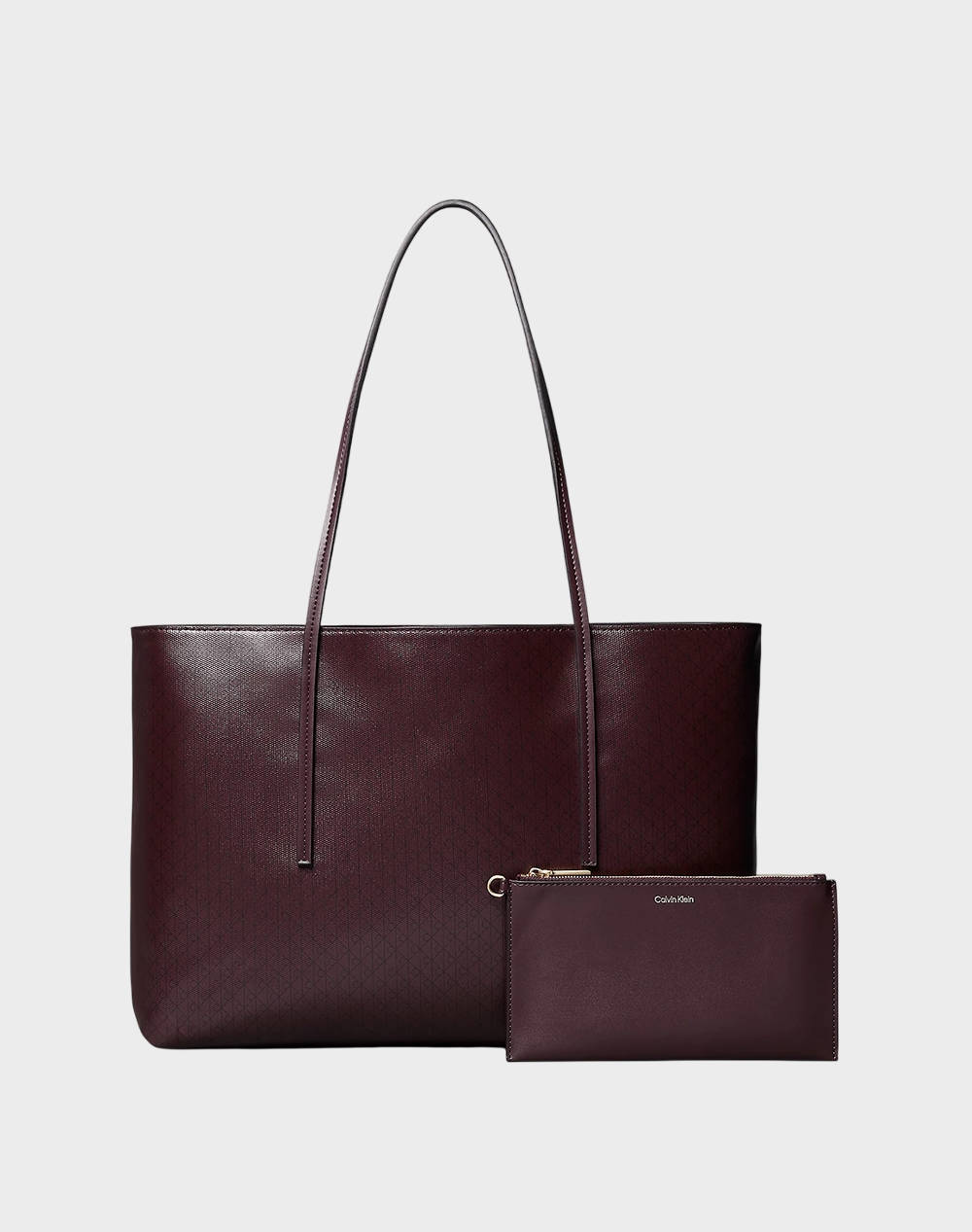 Calvin Klein Jeans Aop Tote W/ Pouch On Strap (Dimensions: 39 X 28 X 13Cm) Women Accessories Bags Bordeux Imitation Leather,Synthetic Lv04F3266G 2Xd