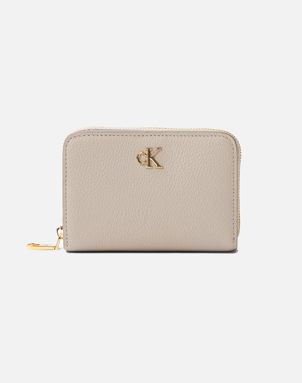 Calvin Klein Mnml Mngrm Lthr Md F(Dimensions: 8.5 X 11.5Cm) Women Accessories Wallets Biege Leather Lv04F1064G Rmu Female Wallets Biege