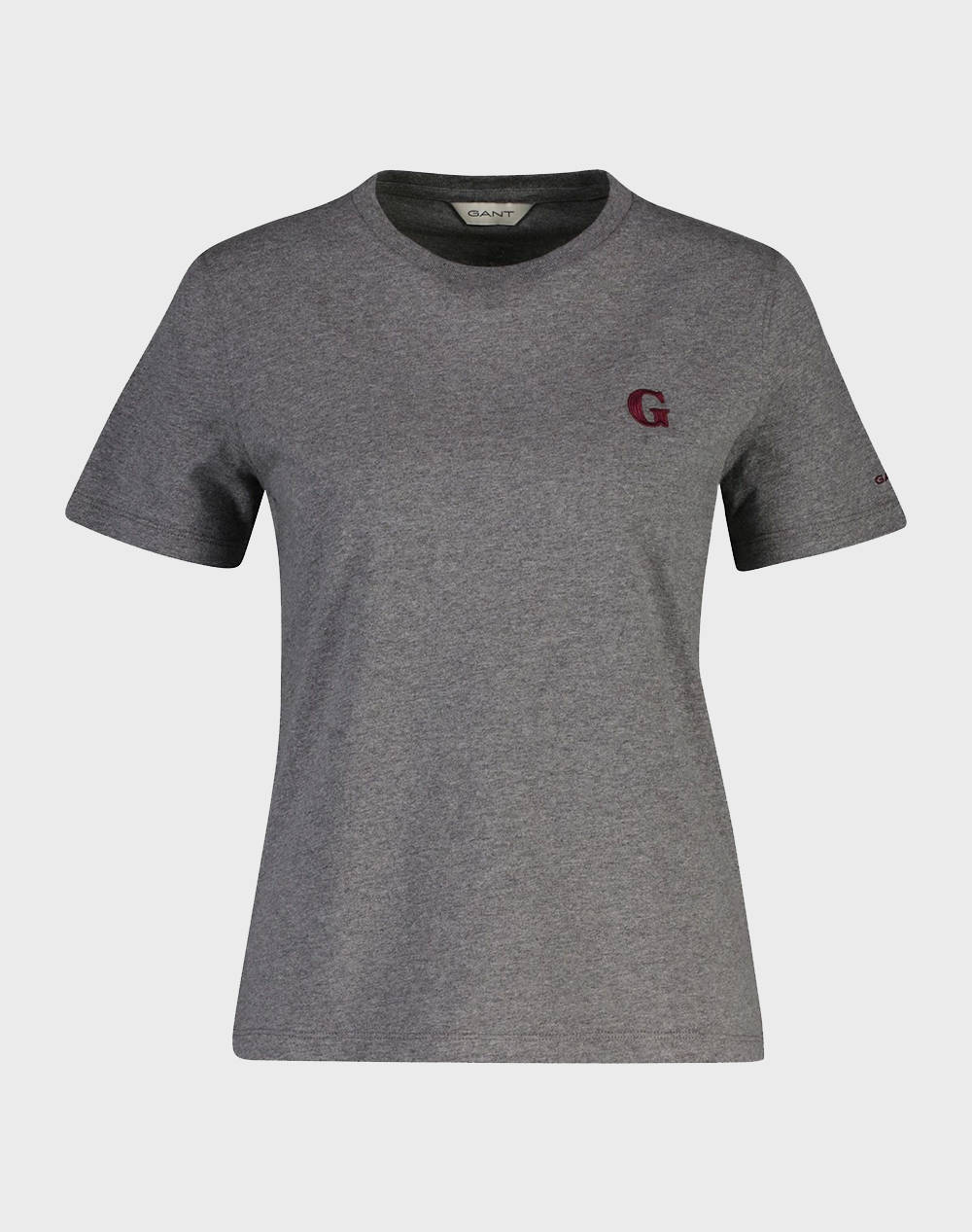 Gant Reg G Badge Ss T Shirt Women Clothes Tops T Shirts Gray Cotton 3Gw4202633 90 Female T-Shirts