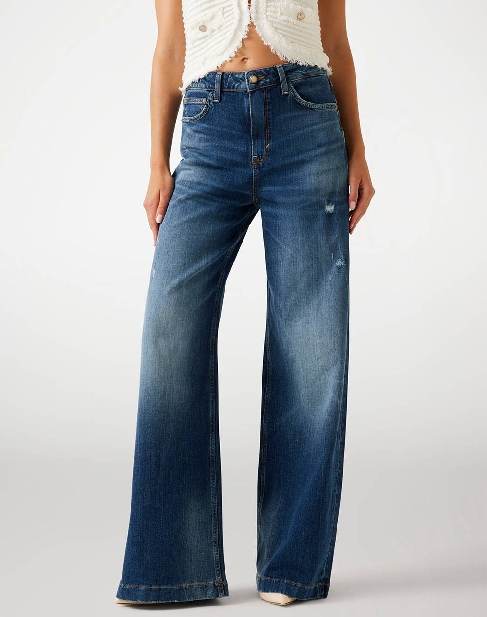 Guess Bellagio Women''S Pants Women Clothes Trousers Jeans/5P/Cargo Denimblue Cotton,Elastic,Synthetic W5Ya1Cd5Qp3 Twlo Female Jeans/5P/Cargo Blue